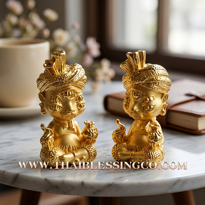 ✨🕉️ Sacred "Gold-Micron Plated" Phraya Si Hu Ha Ta (The 4-Ears 5-Eyes Deity) – Instant Wealth Edition: Kruba Kamfan, Wat Ko Chok (2024 Exclusive) – The High-Frequency Tool for Rapid Financial Breakthroughs, Irresistible Aura, and Absolute Dominance!