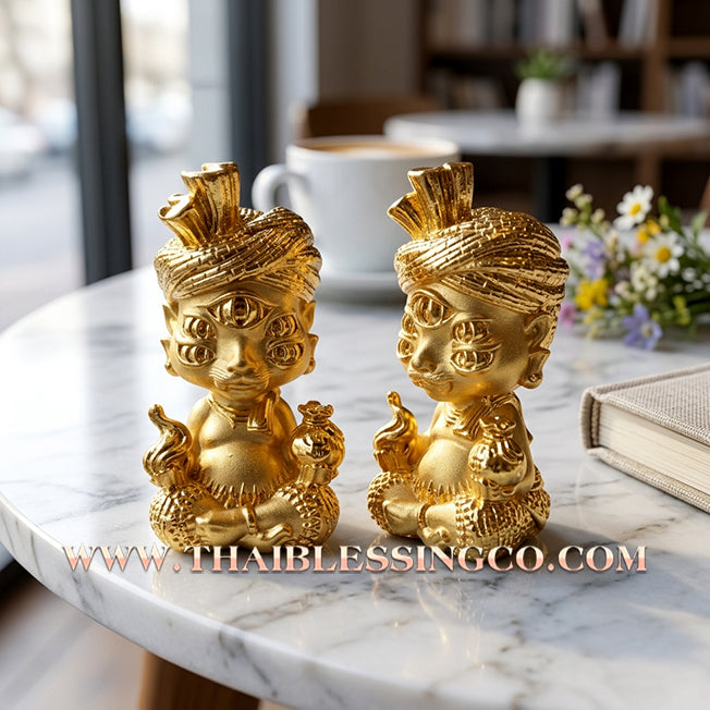 ✨🕉️ Sacred "Gold-Micron Plated" Phraya Si Hu Ha Ta (The 4-Ears 5-Eyes Deity) – Instant Wealth Edition: Kruba Kamfan, Wat Ko Chok (2024 Exclusive) – The High-Frequency Tool for Rapid Financial Breakthroughs, Irresistible Aura, and Absolute Dominance!