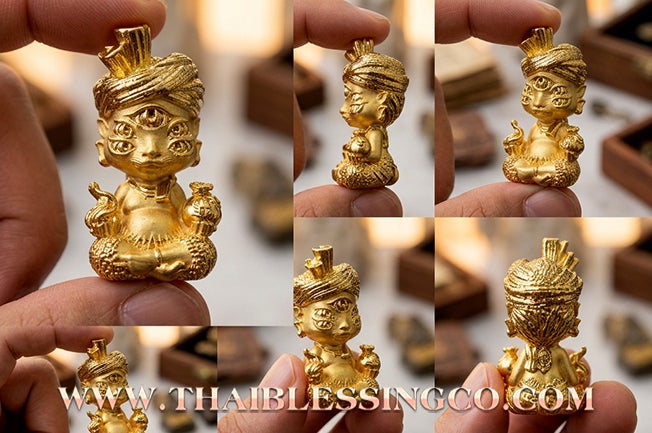 ✨🕉️ Sacred "Gold-Micron Plated" Phraya Si Hu Ha Ta (The 4-Ears 5-Eyes Deity) – Instant Wealth Edition: Kruba Kamfan, Wat Ko Chok (2024 Exclusive) – The High-Frequency Tool for Rapid Financial Breakthroughs, Irresistible Aura, and Absolute Dominance!