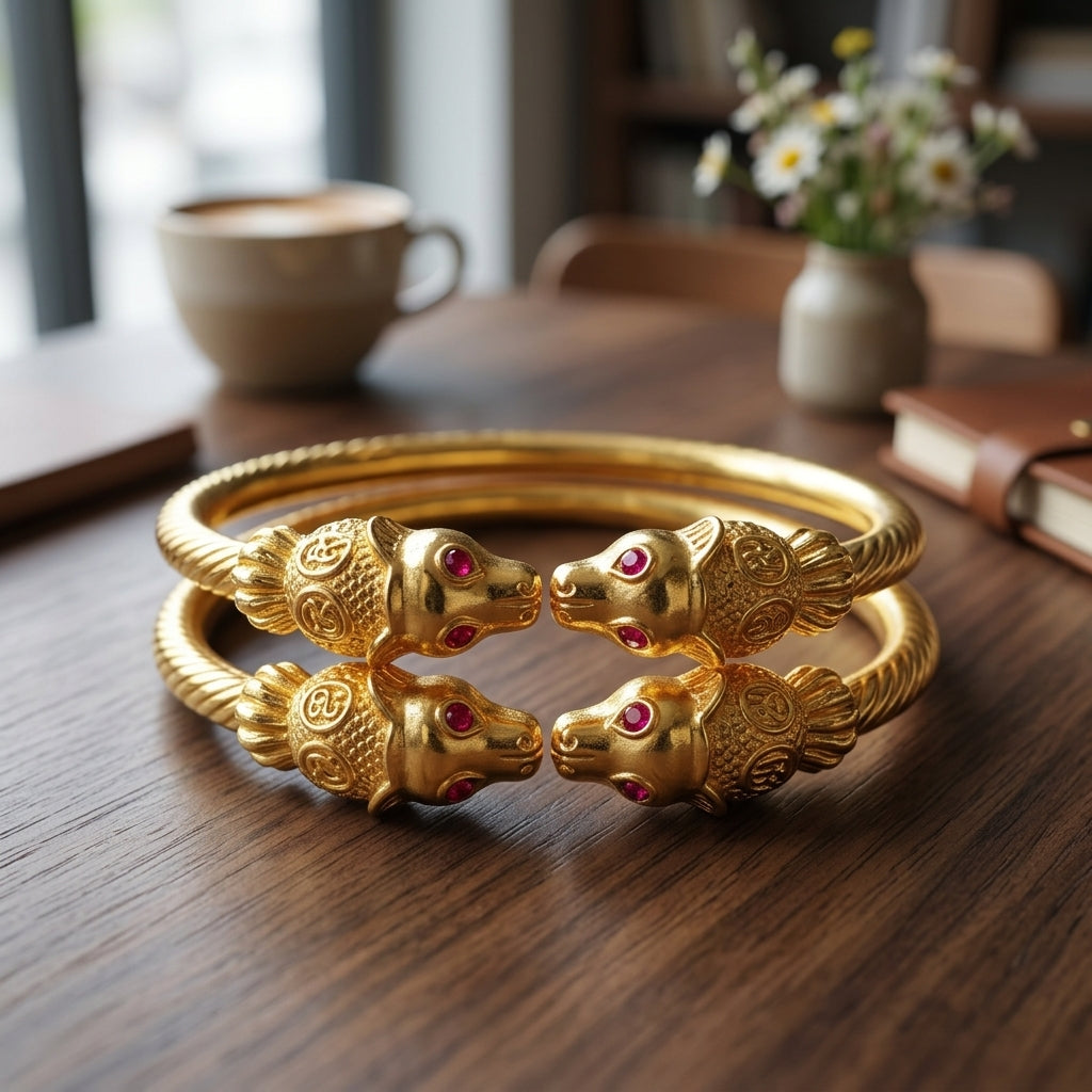 ✨🕉️ Sacred Gold-Plated Bronze "Nine-Tailed Fox Millionaire" Bracelet: Master Achan Subin Na Na Thong (2016 Exclusive Edition) – The Ultimate Celestial Enchantment Talisman for Billionaire Wealth, Golden Charisma, and Supreme Social Influence