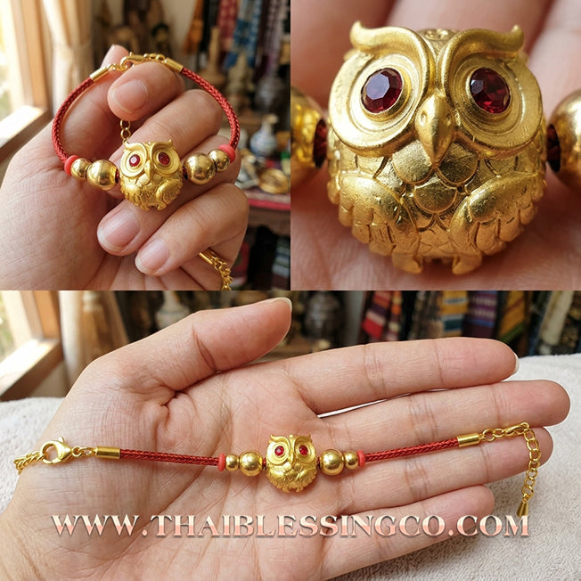 ✨🕉️ Sacred Gold-Plated Bronze "Phaya Nok Thue Thue" (Great Owl of Fortune): Kruba Tao, Wat Ubosot Ban Lao (2020 Exclusive Edition) – The Ultimate Lanna Talisman for Elite Business Success, Precision Luck, and Radiant Wealth