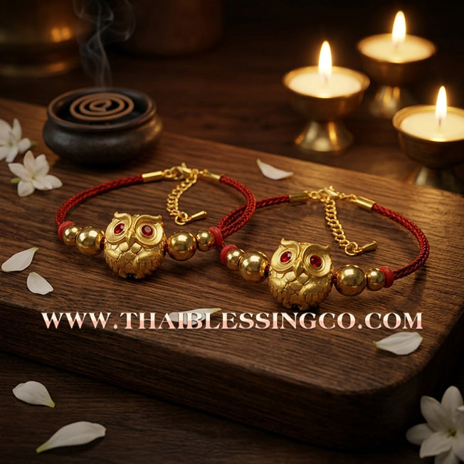 ✨🕉️ Sacred Gold-Plated Bronze "Phaya Nok Thue Thue" (Great Owl of Fortune): Kruba Tao, Wat Ubosot Ban Lao (2020 Exclusive Edition) – The Ultimate Lanna Talisman for Elite Business Success, Precision Luck, and Radiant Wealth