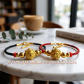 ✨🕉️ Sacred Gold-Plated "No Mo Srivijaya" Phra Rahu Alchemical Sphere (Luk Om) Bracelet – Baramee Srivijaya the Ultimate Talisman for Royal Wealth, Fate Reversal, and Southern Prosperity!