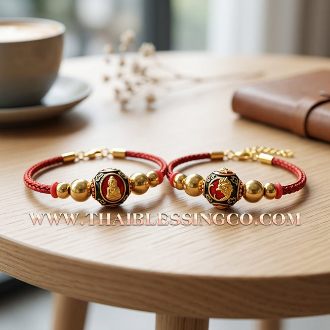 ✨🕉️ Sacred Gold-Plated & Black Enamel Ai Khai Maha Lap Sphere – Wat Khok Takhian (2020 Exclusive) – The Ultimate "Boy Wonder" Talisman for Miraculous Luck, Absolute Protection, and Unstoppable Prosperity