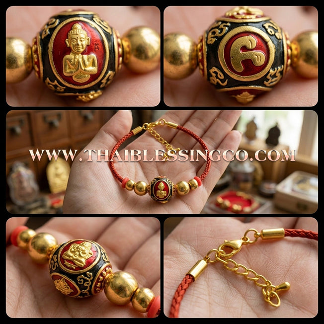 ✨🕉️ Sacred Gold-Plated & Black Enamel Ai Khai Maha Lap Sphere – Wat Khok Takhian (2020 Exclusive) – The Ultimate "Boy Wonder" Talisman for Miraculous Luck, Absolute Protection, and Unstoppable Prosperity