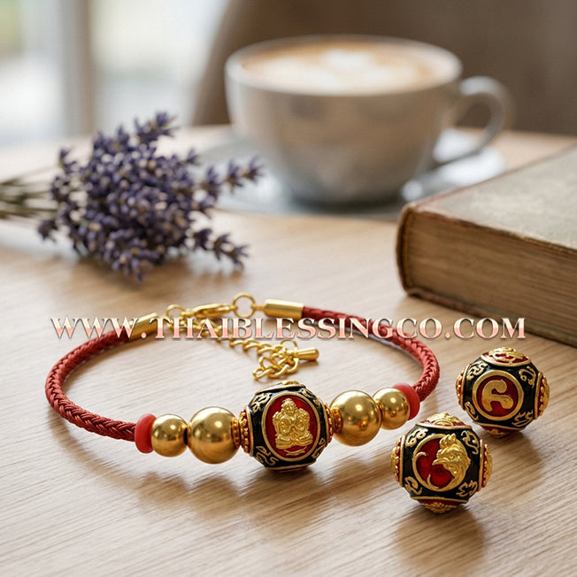 ✨🕉️ Sacred Gold-Plated & Black Enamel Ai Khai Maha Lap Sphere – Wat Khok Takhian (2020 Exclusive) – The Ultimate "Boy Wonder" Talisman for Miraculous Luck, Absolute Protection, and Unstoppable Prosperity