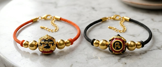 ✨🕉️ Sacred Gold-Plated & Enamel "No Mo Srivijaya" Phra Rahu Alchemical Sphere (Luk Om) Bracelet – Baramee Srivijaya The Ultimate Talisman for Royal Abundance, Fate Reversal, and Southern Prosperity!