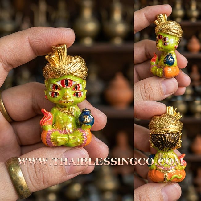 ✨🕉️ Sacred "Gold-Plated & Green-Bodied" Phraya Si Hu Ha Ta (The 4-Ears 5-Eyes Deity) The High-Frequency Tool for Rapid Financial Breakthroughs, Irresistible Aura, and Absolute Dominance!