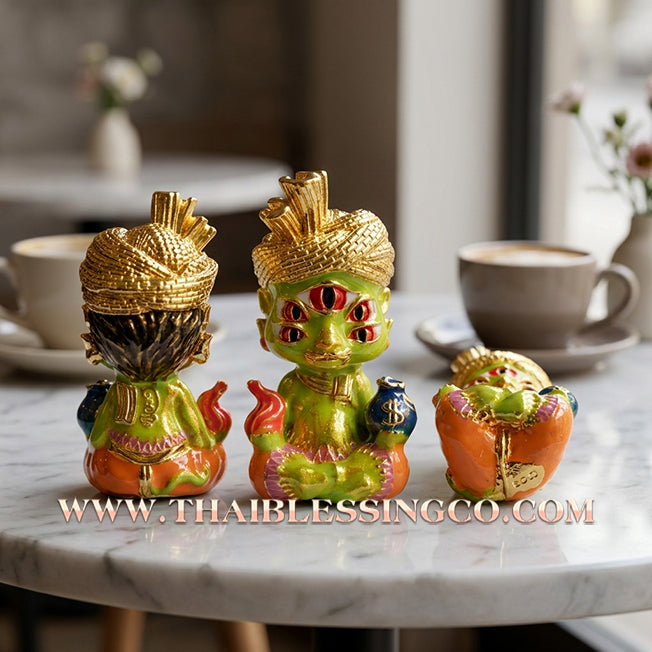 ✨🕉️ Sacred "Gold-Plated & Green-Bodied" Phraya Si Hu Ha Ta (The 4-Ears 5-Eyes Deity) The High-Frequency Tool for Rapid Financial Breakthroughs, Irresistible Aura, and Absolute Dominance!