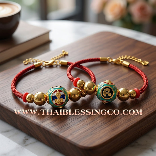 ✨🕉️ Sacred Gold-Plated & Green Enamel Ai Khai "Thai Flag" Maha Lap Sphere – Wat Khok Takhian (2020 Exclusive) – The Ultimate "Boy Wonder" Talisman for Miraculous Luck, National Pride, and Unstoppable Prosperity