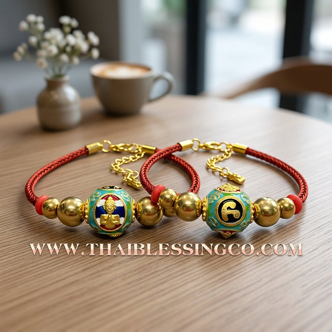 ✨🕉️ Sacred Gold-Plated & Green Enamel Ai Khai "Thai Flag" Maha Lap Sphere – Wat Khok Takhian (2020 Exclusive) – The Ultimate "Boy Wonder" Talisman for Miraculous Luck, National Pride, and Unstoppable Prosperity