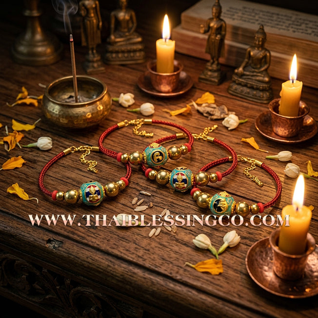 ✨🕉️ Sacred Gold-Plated & Green Enamel Ai Khai "Thai Flag" Maha Lap Sphere – Wat Khok Takhian (2020 Exclusive) – The Ultimate "Boy Wonder" Talisman for Miraculous Luck, National Pride, and Unstoppable Prosperity