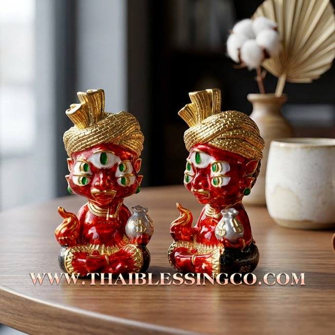 ✨🕉️ Sacred "Gold-Plated & Red-Bodied" Phraya Si Hu Ha Ta (The 4-Ears 5-Eyes Deity)The High-Frequency Tool for Rapid Financial Breakthroughs, Irresistible Aura, and Absolute Dominance!