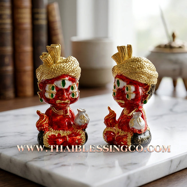 ✨🕉️ Sacred "Gold-Plated & Red-Bodied" Phraya Si Hu Ha Ta (The 4-Ears 5-Eyes Deity)The High-Frequency Tool for Rapid Financial Breakthroughs, Irresistible Aura, and Absolute Dominance!