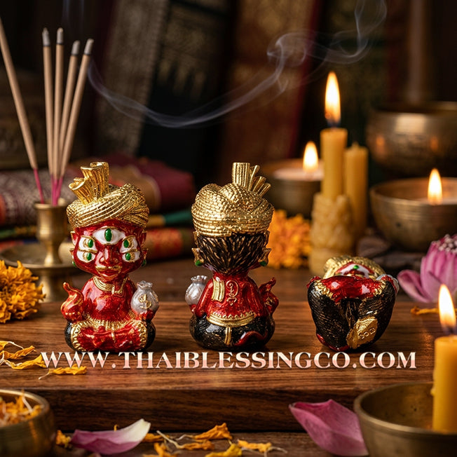✨🕉️ Sacred "Gold-Plated & Red-Bodied" Phraya Si Hu Ha Ta (The 4-Ears 5-Eyes Deity)The High-Frequency Tool for Rapid Financial Breakthroughs, Irresistible Aura, and Absolute Dominance!