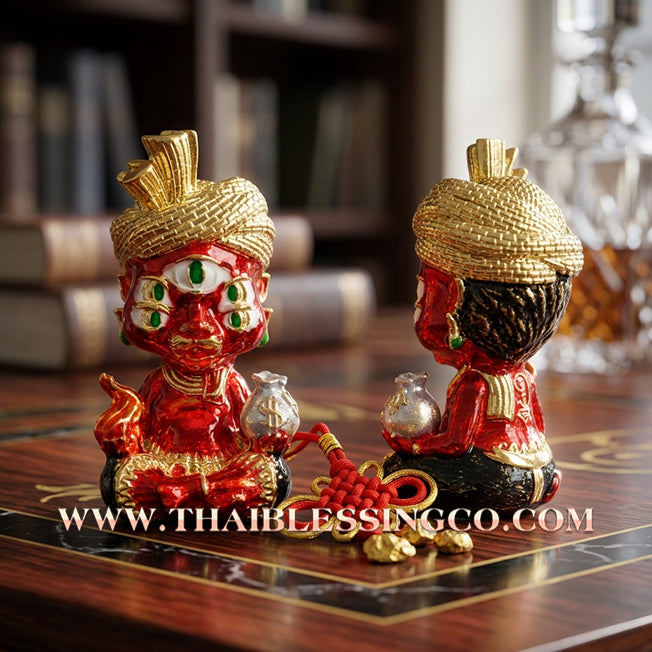 ✨🕉️ Sacred "Gold-Plated & Red-Bodied" Phraya Si Hu Ha Ta (The 4-Ears 5-Eyes Deity)The High-Frequency Tool for Rapid Financial Breakthroughs, Irresistible Aura, and Absolute Dominance!
