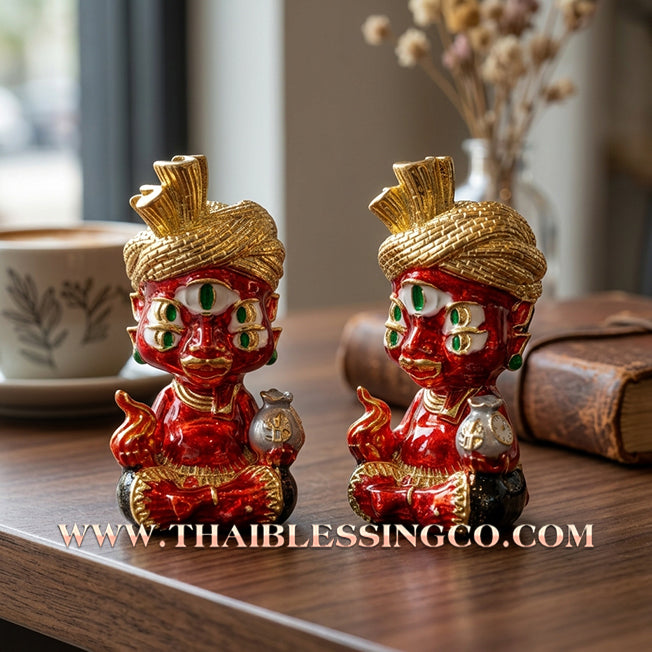 ✨🕉️ Sacred "Gold-Plated & Red-Bodied" Phraya Si Hu Ha Ta (The 4-Ears 5-Eyes Deity)The High-Frequency Tool for Rapid Financial Breakthroughs, Irresistible Aura, and Absolute Dominance!