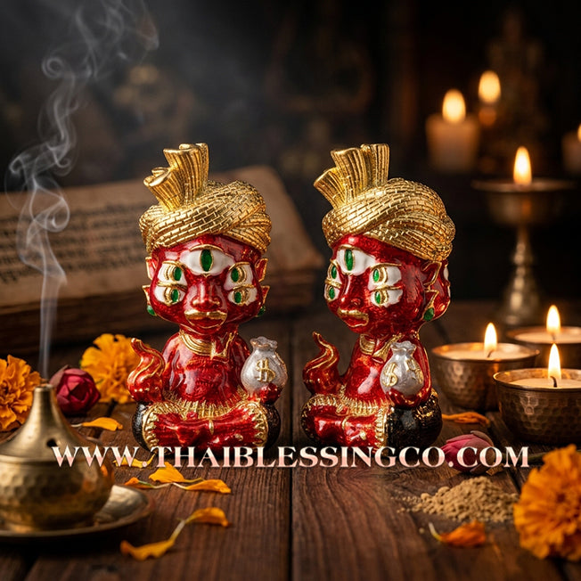 ✨🕉️ Sacred "Gold-Plated & Red-Bodied" Phraya Si Hu Ha Ta (The 4-Ears 5-Eyes Deity)The High-Frequency Tool for Rapid Financial Breakthroughs, Irresistible Aura, and Absolute Dominance!