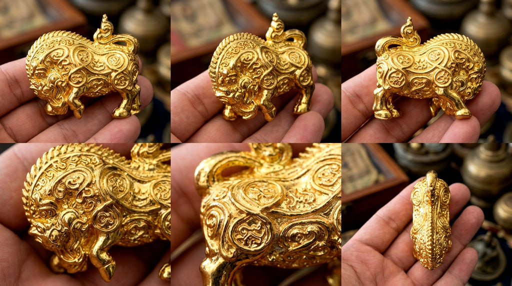 🐗 Sacred "Golden Wild Boar" Victory Talisman - The Sovereign of Wealth & Unstoppable Progress (Collector's Edition) - Blessed by Luang Phor Wan, Wat Khlong Khun - Gold-Plated Copper Finish
