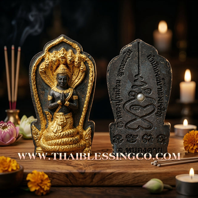 🐍 Sacred "Grandfather Srisuttho Nakkharat" (The Sovereign Naga King) – Embedded with Pearl & Leklai Mineral! The Ultimate Engine for Infinite Wealth, Divine Sovereignty, and Unstoppable Business Trade!