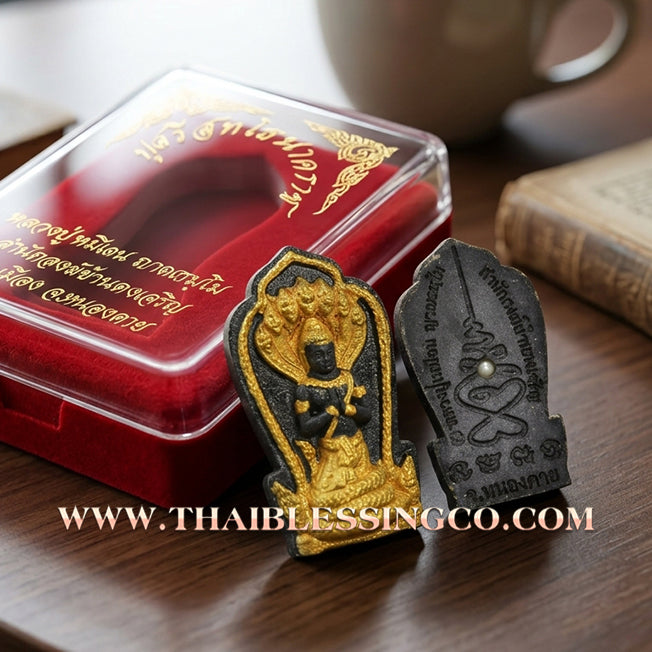 🐍 Sacred "Grandfather Srisuttho Nakkharat" (The Sovereign Naga King) – Embedded with Pearl & Leklai Mineral! The Ultimate Engine for Infinite Wealth, Divine Sovereignty, and Unstoppable Business Trade!