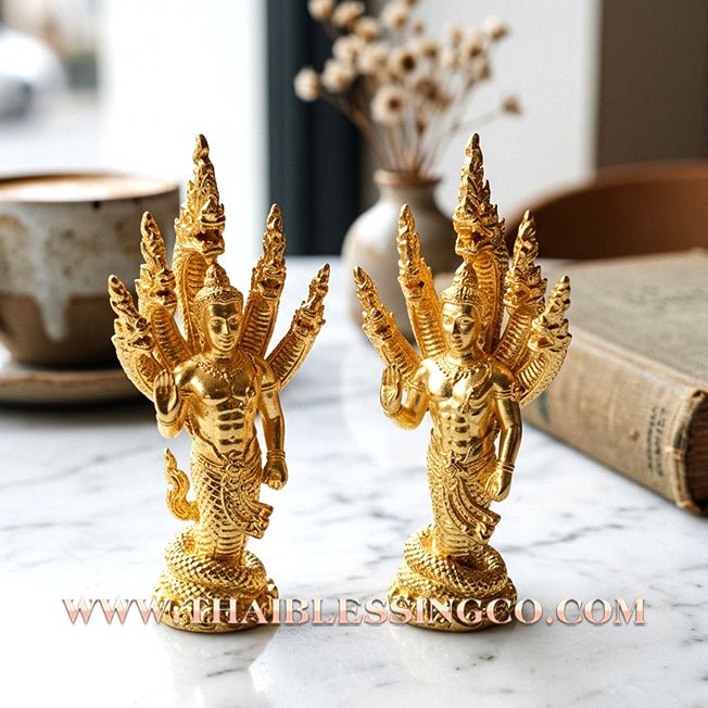 ✨🐍 Sacred "Grandfather Srisuttho" (Naga King of Kham Chanod) – Gold-Plated Samrit Edition: "Ruay Tan Jai" Series by Luang Pu Kambu, Wat Kud Chompoo (2013) – The Ultimate Engine for Instant Wealth, Divine Command, and Miraculous Prosperity!