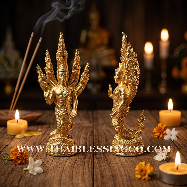 ✨🐍 Sacred "Grandfather Srisuttho" (Naga King of Kham Chanod) – Gold-Plated Samrit Edition: "Ruay Tan Jai" Series by Luang Pu Kambu, Wat Kud Chompoo (2013) – The Ultimate Engine for Instant Wealth, Divine Command, and Miraculous Prosperity!