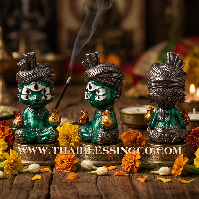 ✨🕉️ Sacred "Green-Bodied Enamel" Phraya Si Hu Ha Ta (The 4-Ears 5-Eyes Deity) – Instant Wealth Edition: The High-Frequency Tool for Rapid Financial Breakthroughs, Irresistible Aura, and Absolute Dominance!
