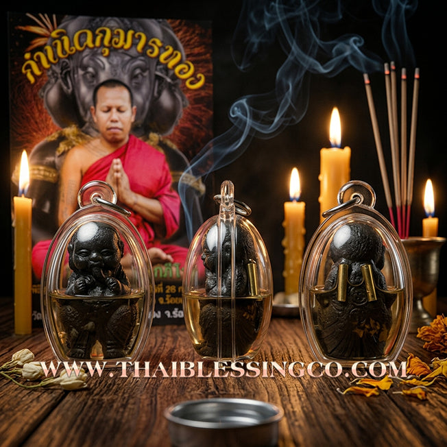 👦 Sacred "Guman Thong Doot Rok" (The Unstoppable Consumer) – 108 Cemetery Soil & Sacred Oil Edition: The Ultimate Engine for Non-Stop Income, Infinite Abundance, and Spiritual Dominance!