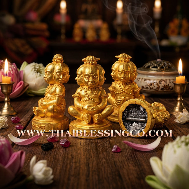 👦 Sacred "Guman Thong Kam-Noet" (The Origin Series) – Gold-Plated Samrit Alloy Edition: Luang Pu Nen Kaew, Wat Ban Kaset Thung Setthi (2013) – The Ultimate Engine for Explosive Sales, Guardian Protection, and Unstoppable Financial Luck!