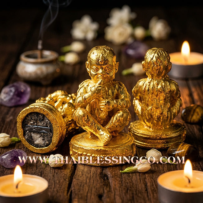 👦 Sacred "Guman Thong Kam-Noet" (The Origin Series) – Gold-Plated Samrit Alloy Edition: Luang Pu Nen Kaew, Wat Ban Kaset Thung Setthi (2013) – The Ultimate Engine for Explosive Sales, Guardian Protection, and Unstoppable Financial Luck!