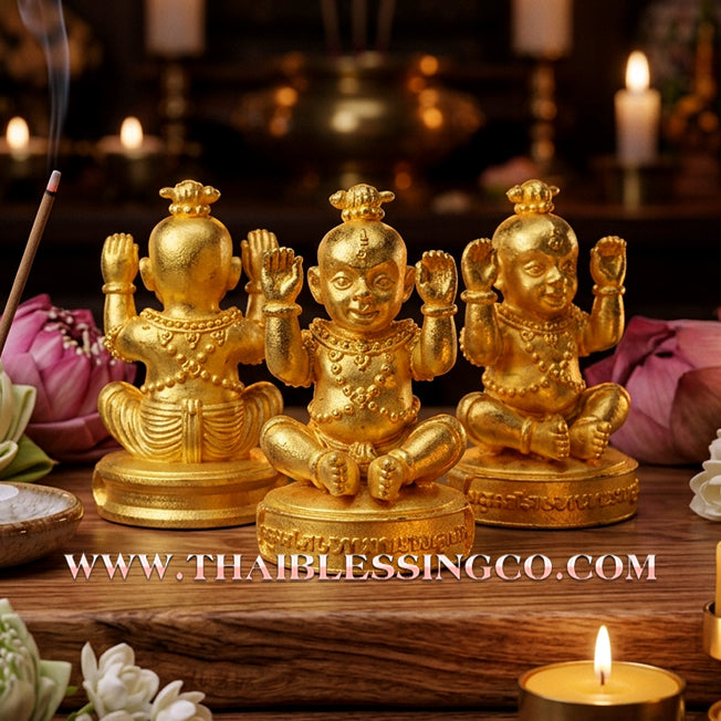 👦 Sacred "Guman Thong Kam-Noet" (The Origin Series) – Gold-Plated Samrit Alloy Edition: Luang Pu Nen Kaew, Wat Ban Kaset Thung Setthi (2013) – The Ultimate Engine for Explosive Sales, Guardian Protection, and Unstoppable Financial Luck!