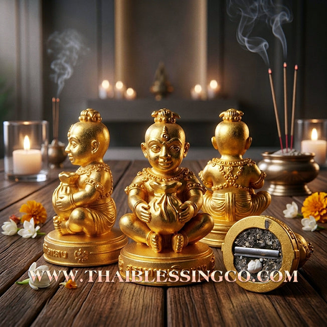 👦 Sacred "Guman Thong Kam-Noet" (The Origin Series) – Gold-Plated Samrit Alloy Edition: Luang Pu Nen Kaew, Wat Ban Kaset Thung Setthi (2013) – The Ultimate Engine for Explosive Sales, Guardian Protection, and Unstoppable Financial Luck!
