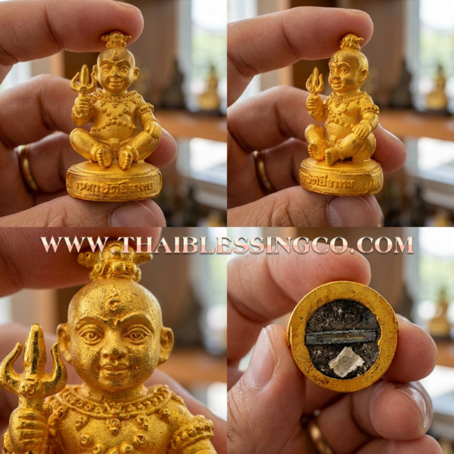 👦 Sacred "Guman Thong Kam-Noet" (The Origin Series) – Gold-Plated Samrit Alloy Edition: Luang Pu Nen Kaew, Wat Ban Kaset Thung Setthi (2013) – The Ultimate Engine for Explosive Sales, Guardian Protection, and Unstoppable Financial Luck!