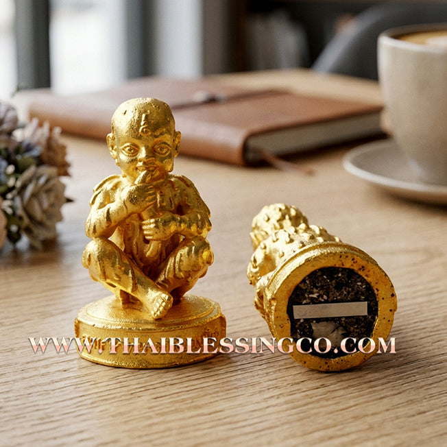 👦 Sacred "Guman Thong Kam-Noet" (The Origin Series) – Gold-Plated Samrit Alloy Edition: Luang Pu Nen Kaew, Wat Ban Kaset Thung Setthi (2013) – The Ultimate Engine for Explosive Sales, Guardian Protection, and Unstoppable Financial Luck!