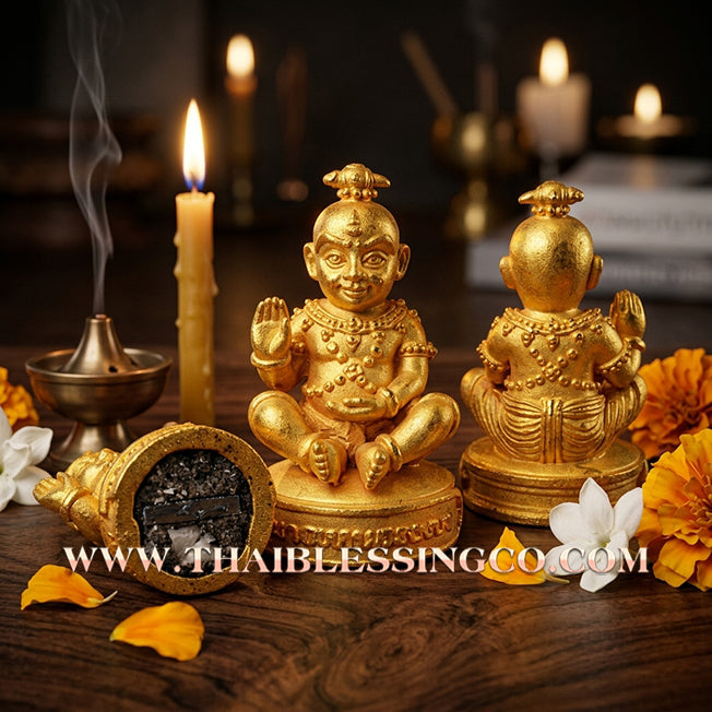 👦 Sacred "Guman Thong Kam-Noet" (The Origin Series) – Gold-Plated Samrit Alloy Edition: Luang Pu Nen Kaew, Wat Ban Kaset Thung Setthi (2013) – The Ultimate Engine for Explosive Sales, Guardian Protection, and Unstoppable Financial Luck!