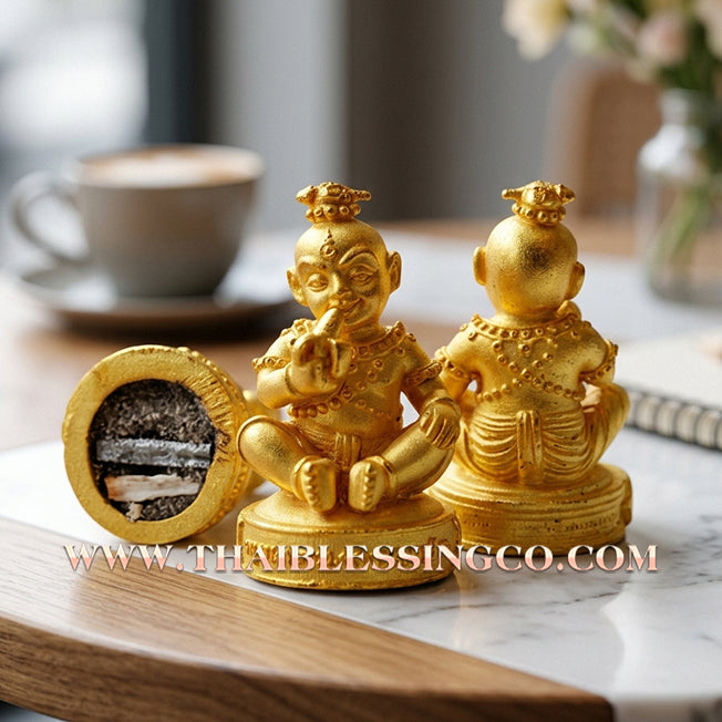 👦 Sacred "Guman Thong Kam-Noet" (The Origin Series) – Gold-Plated Samrit Alloy Edition: Luang Pu Nen Kaew, Wat Ban Kaset Thung Setthi (2013) – The Ultimate Engine for Explosive Sales, Guardian Protection, and Unstoppable Financial Luck!