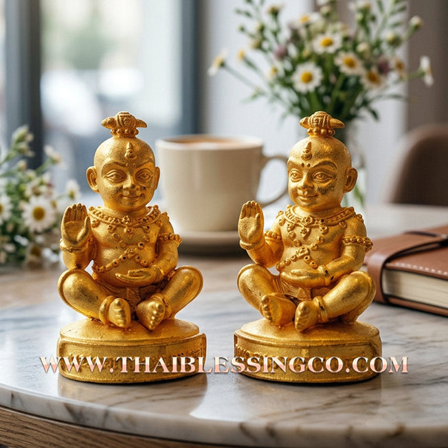 👦 Sacred "Guman Thong Kam-Noet" (The Origin Series) – Gold-Plated Samrit Alloy Edition: Luang Pu Nen Kaew, Wat Ban Kaset Thung Setthi (2013) – The Ultimate Engine for Explosive Sales, Guardian Protection, and Unstoppable Financial Luck!