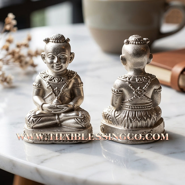 👦 Sacred "Guman Thong Plot Nee" (The Debt-Clearing Millionaire) – Sandblasted Silver Plated Edition: The Ultimate Engine for Financial Liberation, Rapid Wealth Accumulation, and Total Prosperity!