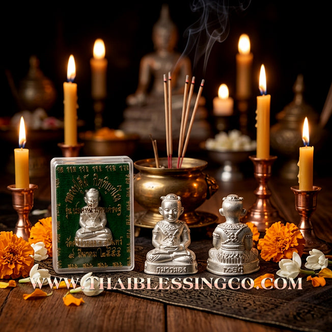 👦 Sacred "Guman Thong Plot Nee" (The Debt-Clearing Millionaire) – Sandblasted Silver Plated Edition: The Ultimate Engine for Financial Liberation, Rapid Wealth Accumulation, and Total Prosperity!