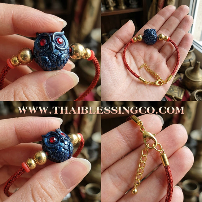 ✨🕉️ Sacred Iridescent "Jewel Beetle" Bronze Phaya Nok Thue Thue (Great Owl of Fortune): Kruba Tao, Wat Ubosot Ban Lao (2020 Exclusive Edition) – The Ultimate Lanna Talisman for Mystical Wealth, Trade Dominance, and Infinite Abundance