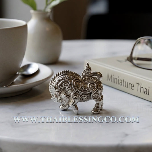 🐗Sacred Iron Tusk: Authentic Thai Silver-Plated Copper Wild Boar Amulet by Luang Phor Wan, Wat Khlong Khun – Ultimate Protection & Success Talisman for Power, Wealth, and Resilience (2.7 x 2.4 cm)