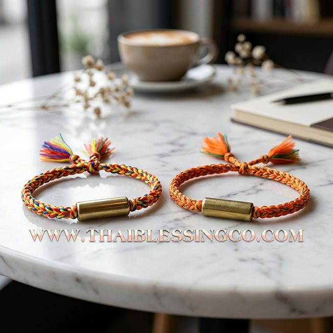 ✨🕉️ Sacred "Kamlai Chueak Phirot" (Indestructible Knot) Protection Bracelet: Ta Poon (Pu Khem Thong), Master Layman of Phetchabun – The Ancient Jungle Talisman for Absolute Safety, Survival, and Spiritual Shielding