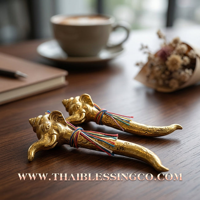 🐘 Sacred "Khotcha Kutsa" Goad of Fortune: Authentic Elephant Hook Amulet for Boundless Wealth & Luck by Phra Arjan Charin, Wat Sothon Wararam (2022)
