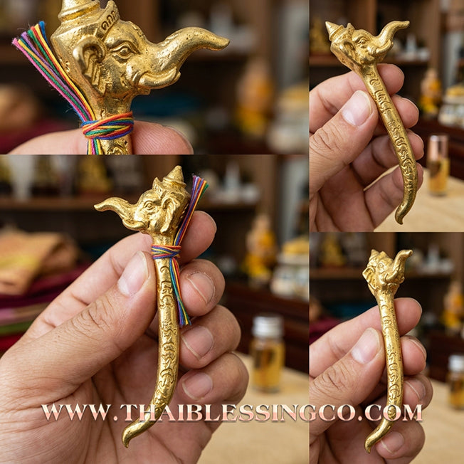 🐘 Sacred "Khotcha Kutsa" Goad of Fortune: Authentic Elephant Hook Amulet for Boundless Wealth & Luck by Phra Arjan Charin, Wat Sothon Wararam (2022)