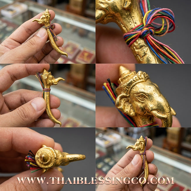 🐘 Sacred "Khotcha Kutsa" Goad of Fortune: Authentic Elephant Hook Amulet for Boundless Wealth & Luck by Phra Arjan Charin, Wat Sothon Wararam (2022)