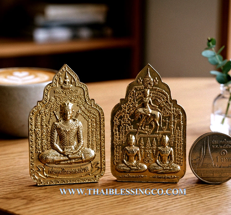 🛡️ Sacred Khun Krai & The Triple Phlai Sorcerers Medallion - Ultimate Warrior-King & Charisma Talisman (2012 Limited Edition) - Blessed by Luang Pu Chan, Wat Don Sanuan - Premium Alpaca Silver Finish