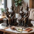🔥 Sacred "Khun Paen Um Nang Pim" (The Legendary Conqueror & The Beloved) – Blackened Bronze Edition: Luang Pu Key, Wat Sri Lamyong, Surin (2014) – The Grand Engine for Hypnotic Attraction, Sovereign Power, and Unstoppable Financial Victory!