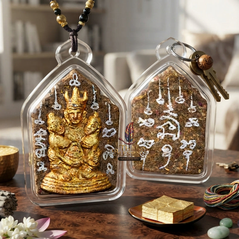 ✨ [The Supreme Master of Absolute Attraction] Sacred "Khun Phaen Lanna - Phaya Khao Kham" (Lanna Golden-Horned King) – "Saneh Nang Kruan" (The Charms of the Yearning Maiden) Edition – Master-Blessed by Kruba Nong, Wat Uthaitharam (2026)