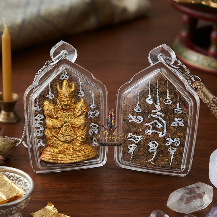✨ [The Supreme Master of Absolute Attraction] Sacred "Khun Phaen Lanna - Phaya Khao Kham" (Lanna Golden-Horned King) – "Saneh Nang Kruan" (The Charms of the Yearning Maiden) Edition – Master-Blessed by Kruba Nong, Wat Uthaitharam (2026)